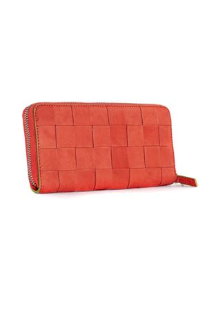 Portafoglio in pelle check rosso papavero DRAGON DIFFUSION | 8018DGS5MATPOPPYRED